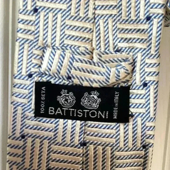 Battistoni 100% Silk woven pattern Necktie Made in Italy - Picture 3 of 4